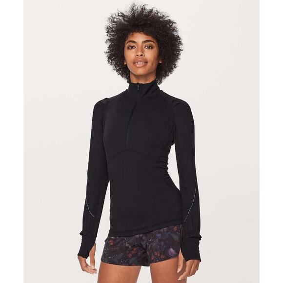 Lululemon Extra Mile 1/2 Zip in Black - Picture 1 of 10